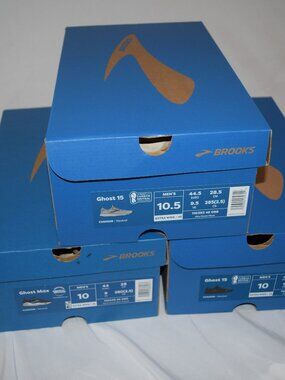 3 LOT Bundle BROOKS GHOST MAX 15 Empty Shoe Boxes Tissue Paper 10 10.5 wide 4E